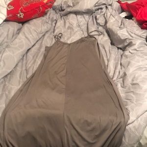 Slinky long spaghetti strap dress